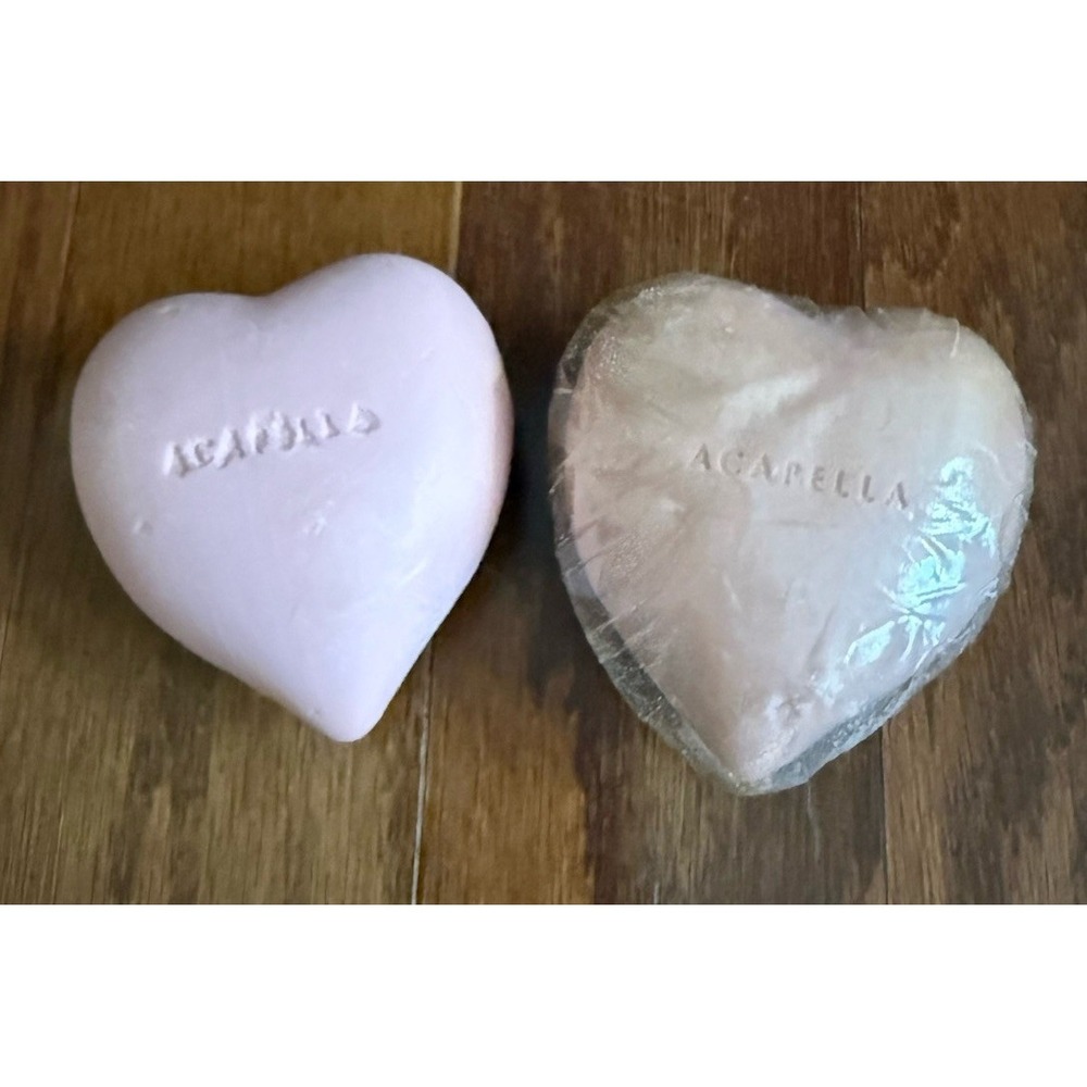 Mary Kay Acapella Perfumed Bath Soap Pink Heart Shaped Lot of 2 Vintage